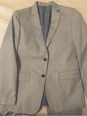 Calvin Klein Light Gray Two-Button Sport Coat